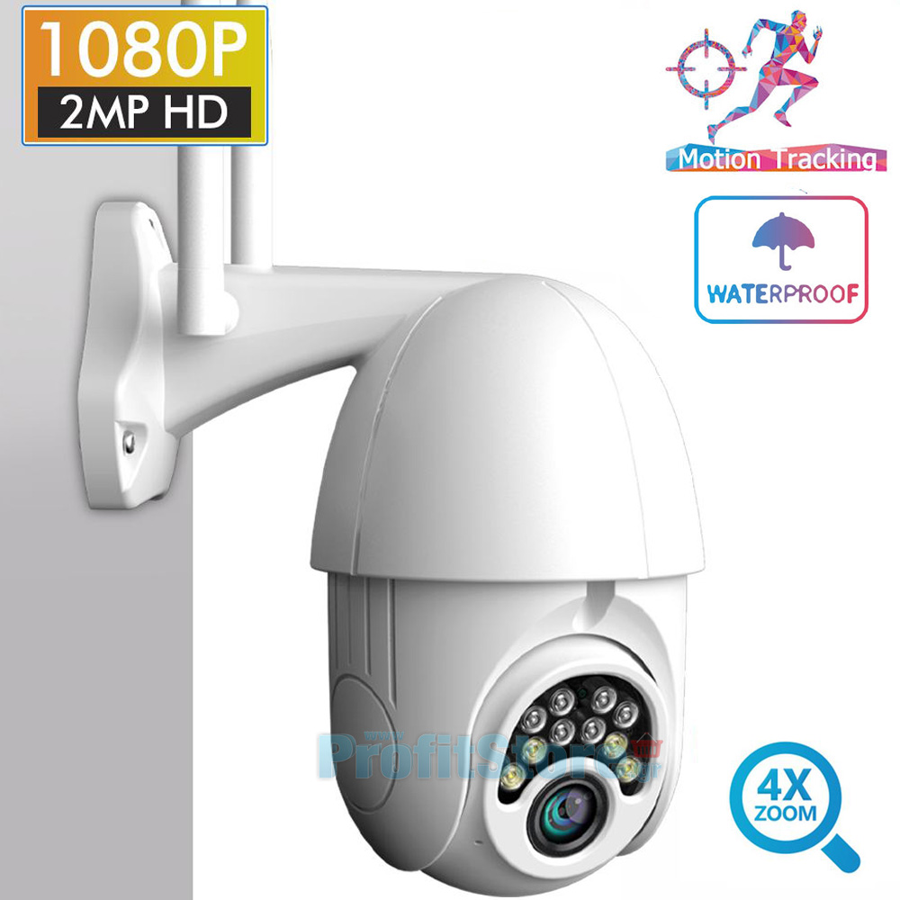 εξωτερικού χώρου Αδιάβροχη Ασύρματη IP WiFi/Ethernet Κάμερα FHD 1080p Pan/Tilt Εξωτερικού & Εσωτερικού χώρου με Νυχτερινή Λήψη, Tracking Ανιχνευτή Κίνησης, Ειδοποίηση στο Κινητό, Μικρόφωνο, Ηχείο (Ενδοεπικοινωνία Μωρού), Σειρήνα & Micro SD Baby Monitor, Pet Monitor, Θυροτηλεόραση